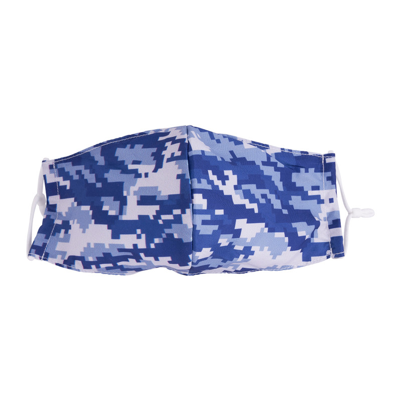 Mondkapje print blokjes - blauw