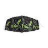 Mondkapje print leaves - zwart