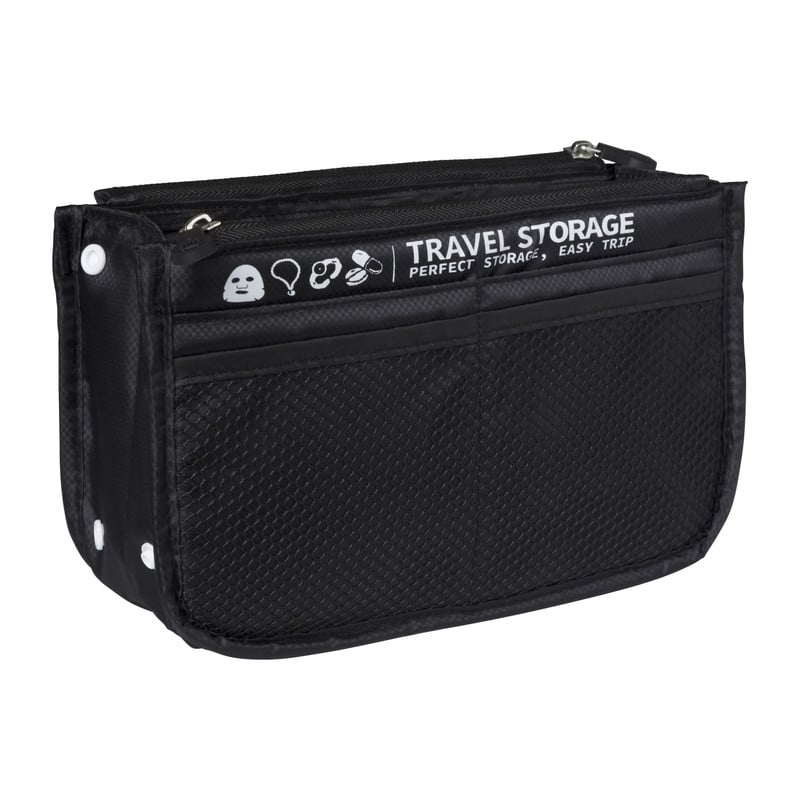 Koffer/tas organizer - zwart - 23.5x7x14 cm 