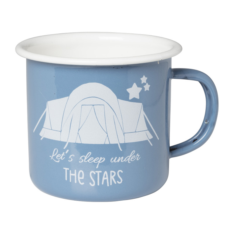 Mok tent - blauw - 350 ml