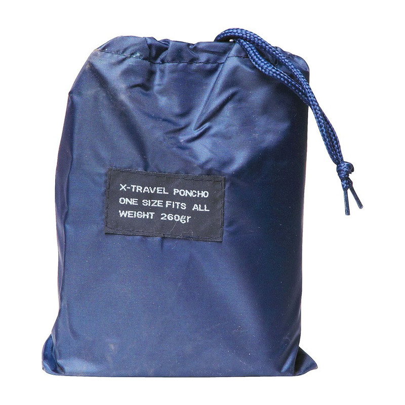 Travel poncho blauw