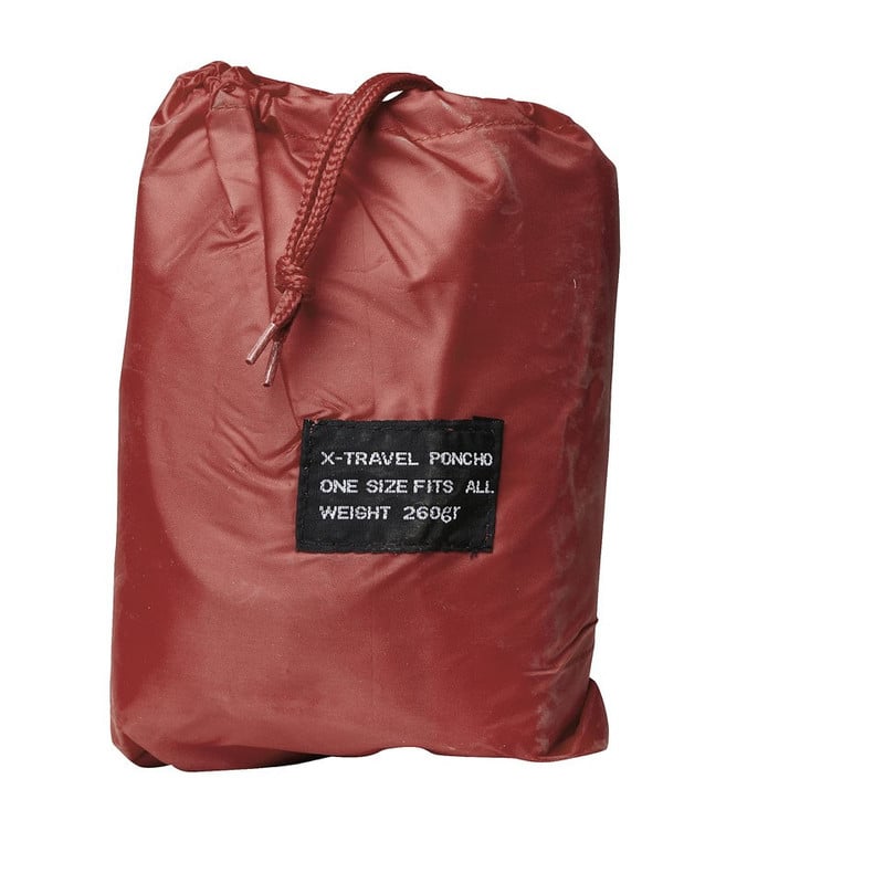 Travel poncho rood