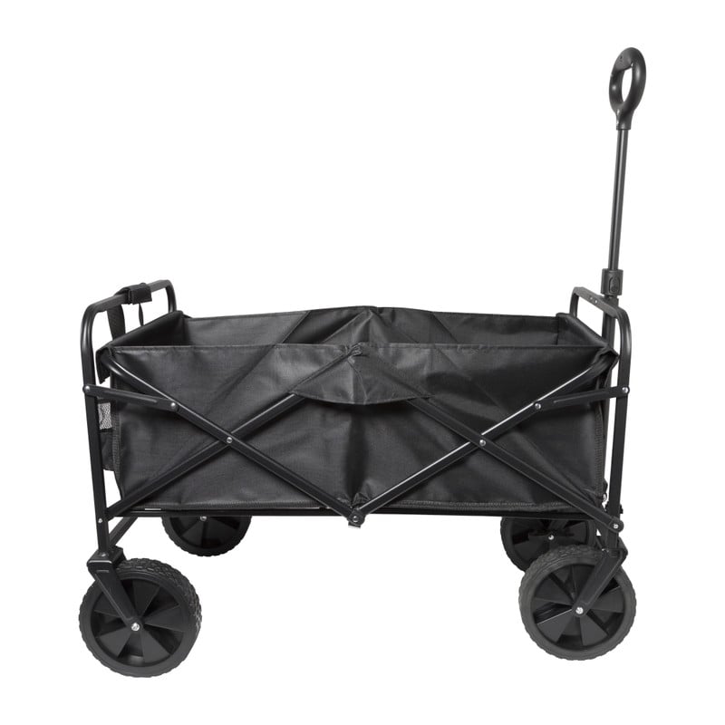 Opvouwbare bolderkar - zwart - 103x54x108 cm 