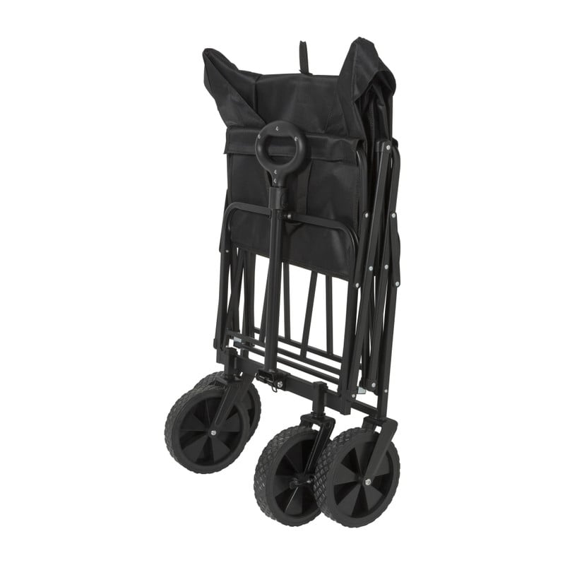 Opvouwbare bolderkar - zwart - 103x54x108 cm 