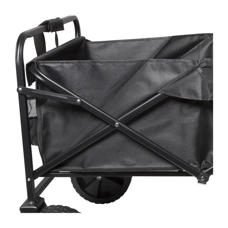Opvouwbare bolderkar - zwart - 103x54x108 cm 