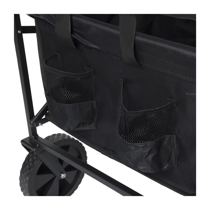 Opvouwbare bolderkar - zwart - 103x54x108 cm 