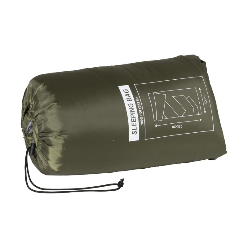 Slaapzak - groen - polyester - 80x220 cm