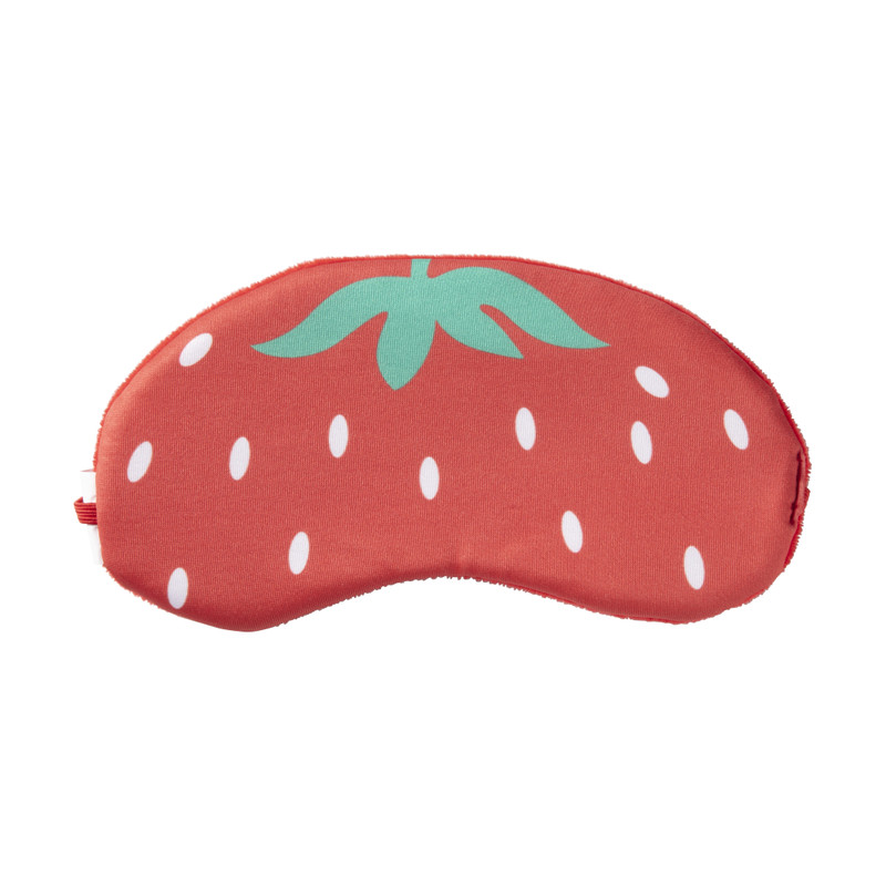 Slaapmasker aardbei - rood/groen