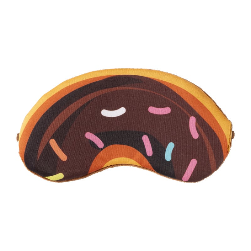 Slaapmasker donut - bruin/roze
