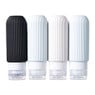 Reisflesje siliconen - diverse varianten - set van 4