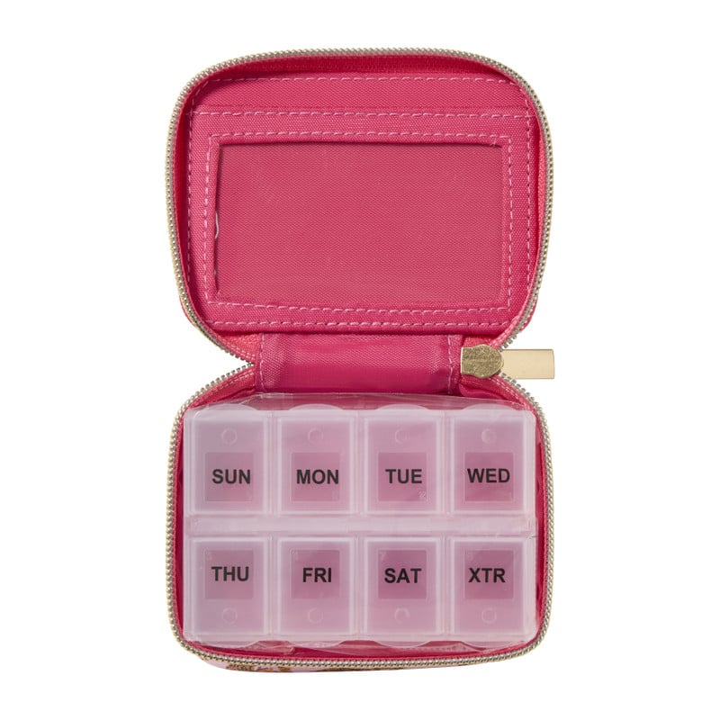 Pillendoos met etui - 11x8x3 cm - diverse varianten