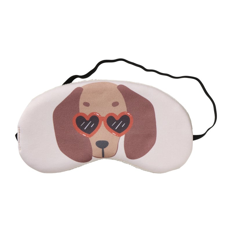 Oogmasker teckel - bruin/beige 