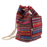Rugzak canvas met koord - multicolor