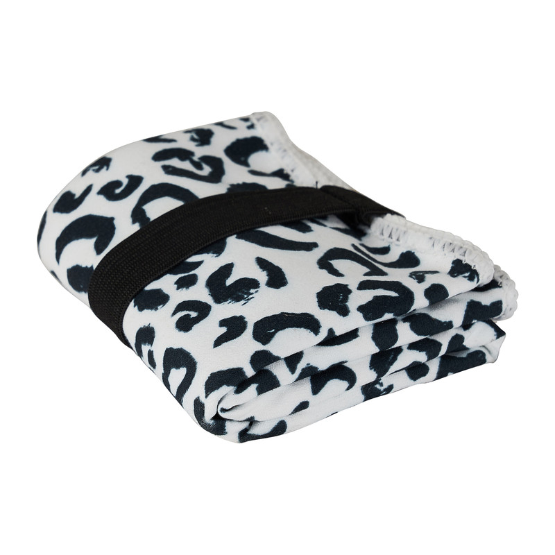 Travel-/sport handdoek leopard - 80x40 cm