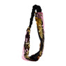 Haarband pailletten - roze/goud