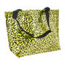 Beachbag leopard - geel - 40x28x12 cm
