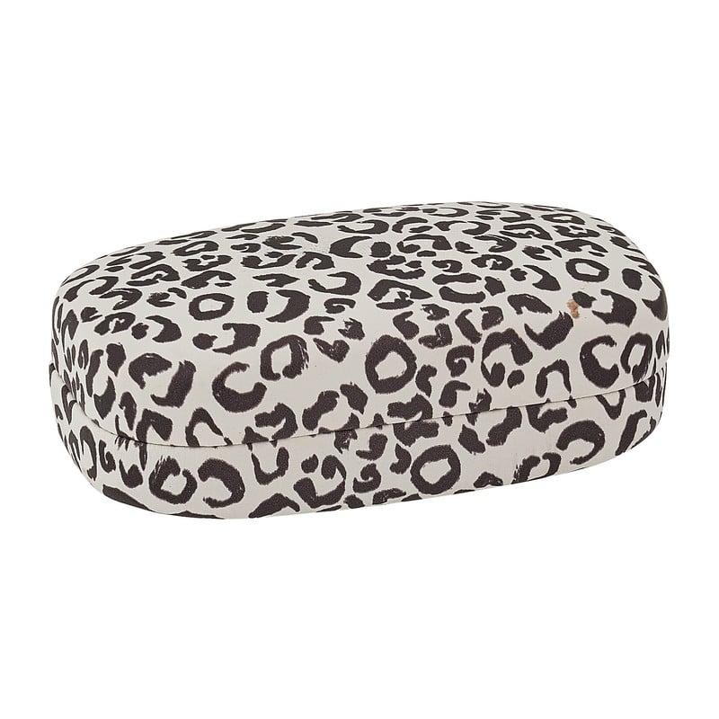 Lenzendoosje met spiegel - leopard - 8,5x5x3 cm