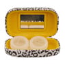 Lenzendoosje met spiegel - leopard - 8,5x5x3 cm