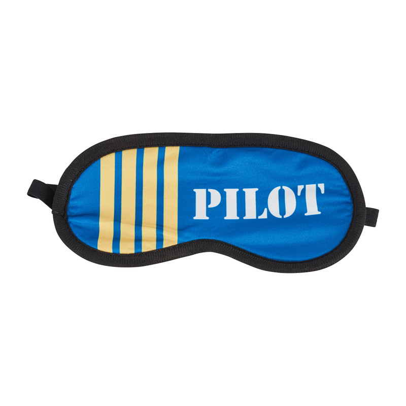 Slaapmasker pilot - blauw - 19,5x9 cm