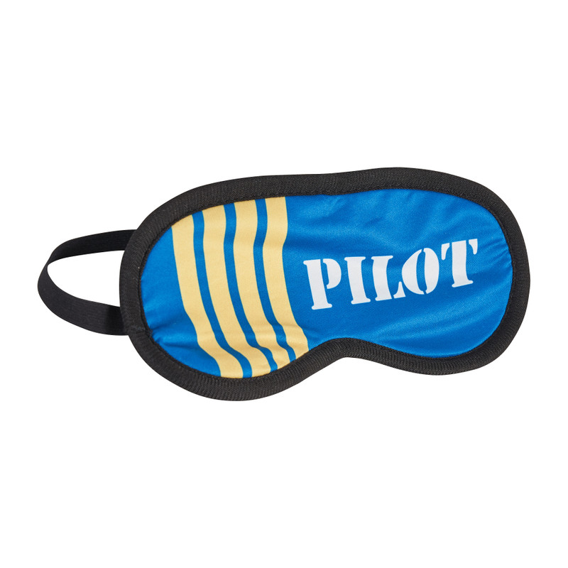 Slaapmasker pilot - blauw - 19,5x9 cm