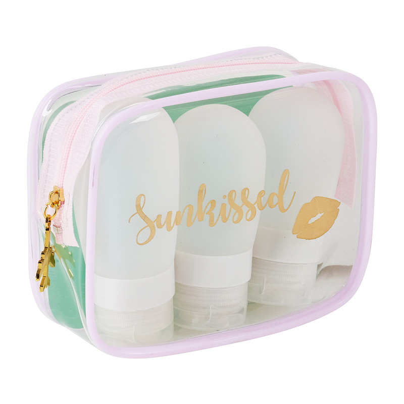 Reisflesjes in etui - set van 3
