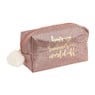 Toilettas glitter - roze - 18x10 cm