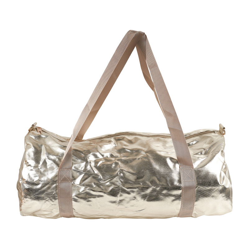 Weekendtas opvouwbaar - goudkleurig - 50x25 cm
