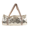 Weekendtas opvouwbaar - goudkleurig - 50x25 cm