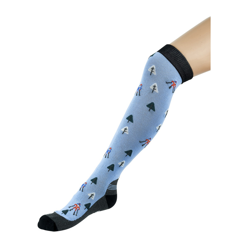 Ski sokken piste - blauw - maat 38-41