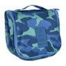 Toilettas met haak - blauw - 20x20x6 cm 