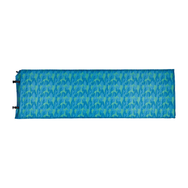 Slaapmat zelfopblazend - groen/blauw - 195x60x2,5 cm