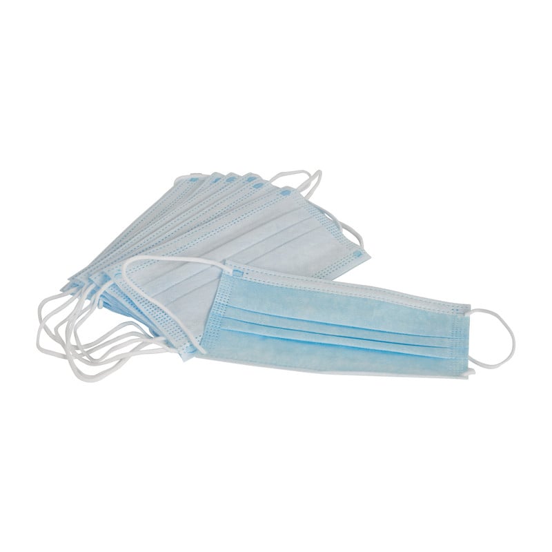 Wegwerp mondkapje 10 stuks - blauw