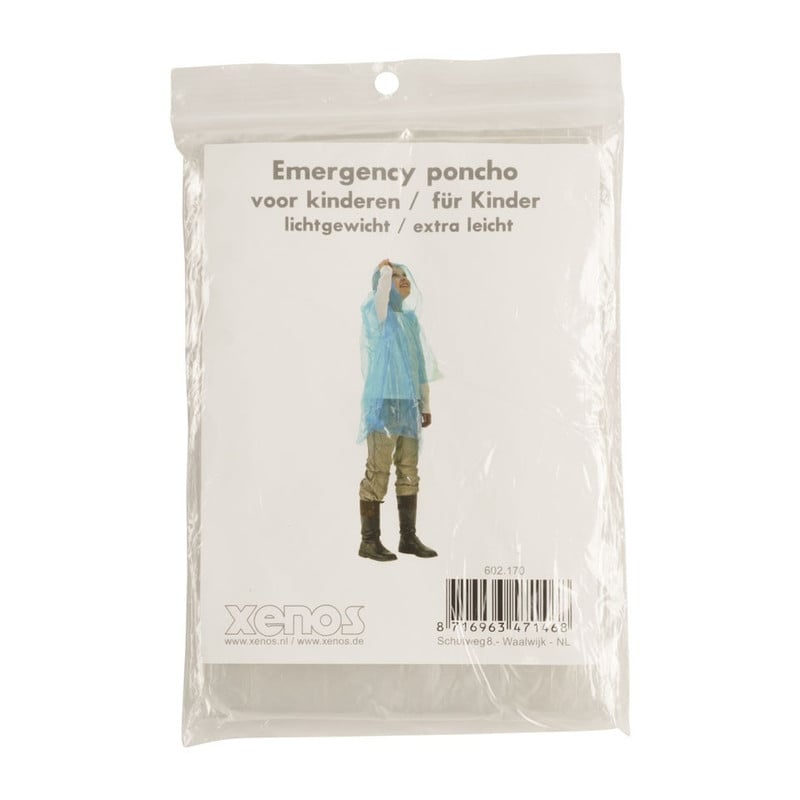 Emergency poncho kids - transparant