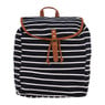 Rugzak gestreept horizontaal breed - blauw/wit