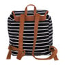 Rugzak gestreept horizontaal breed - blauw/wit