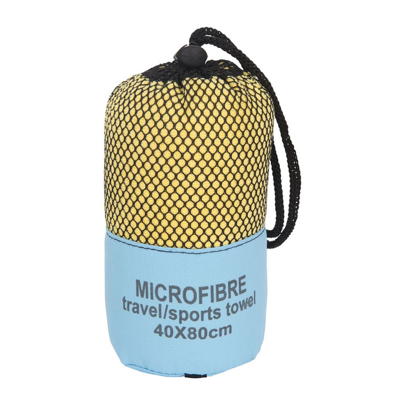 Travel/sporthanddoek - 40x80 cm - geel