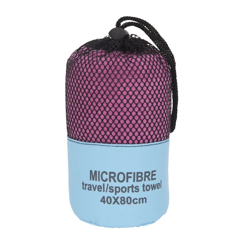Travel/sporthanddoek - 40x80 cm - roze