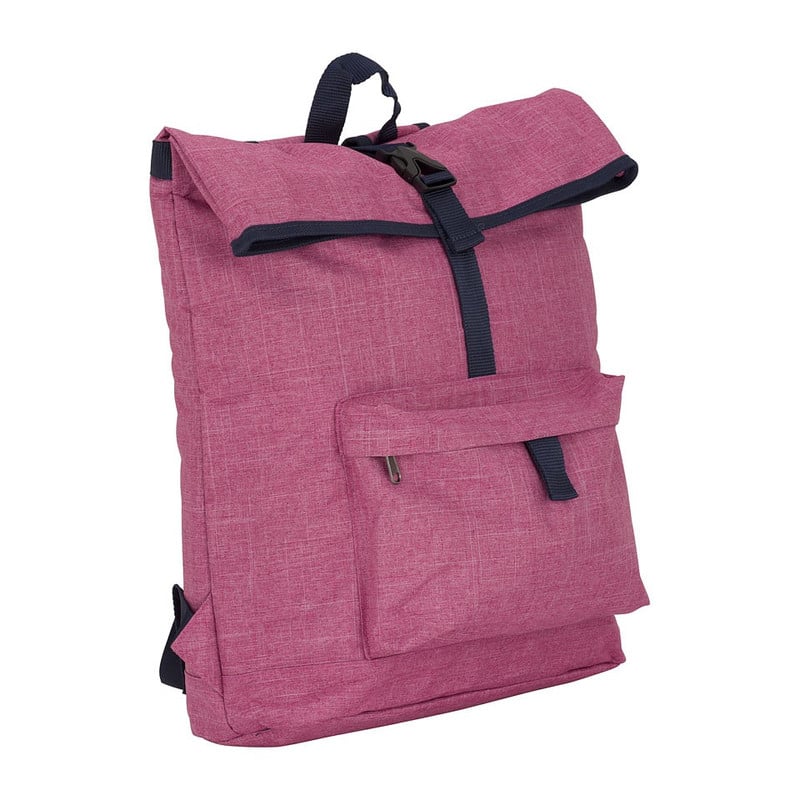 Rugzak met vouwsluiting roze