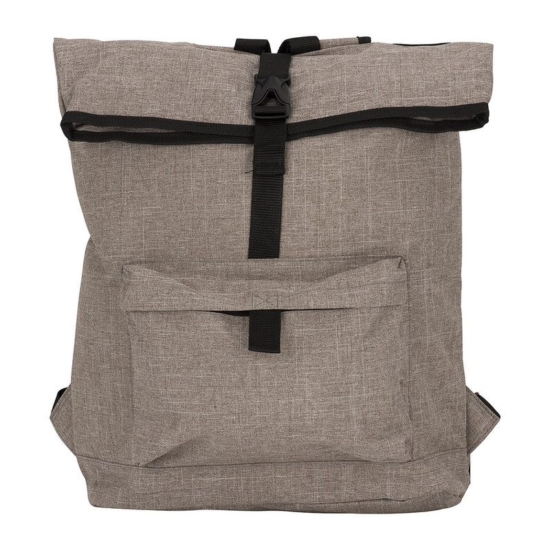 Rugzak met vouwsluiting taupe