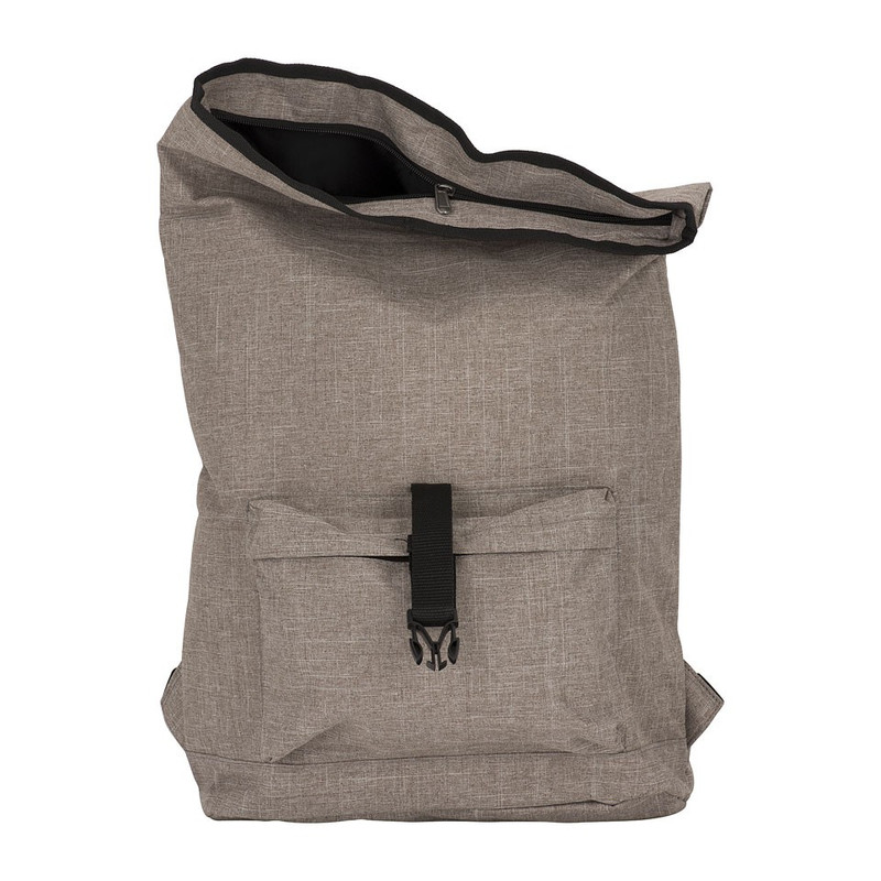 Rugzak met vouwsluiting taupe