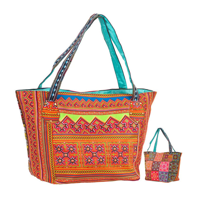 Strand-picknicktas ethnic zigzag