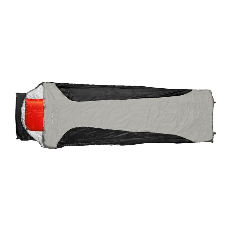 Slaapzak microfiber - 200x70 cm - zwart/grijs
