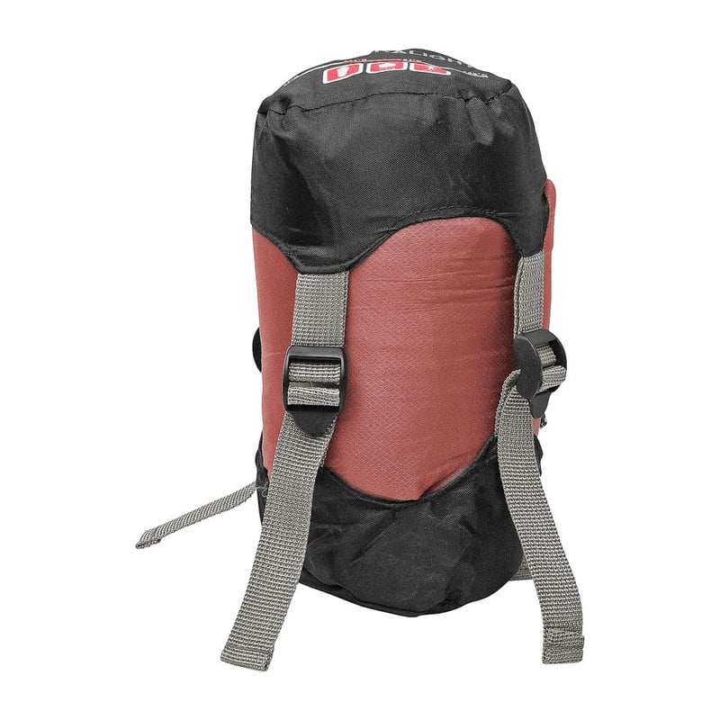 Slaapzak microfiber - 200x70 cm - zwart/rood