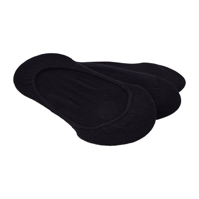 Kousenvoetjes one size - zwart - 3 paar