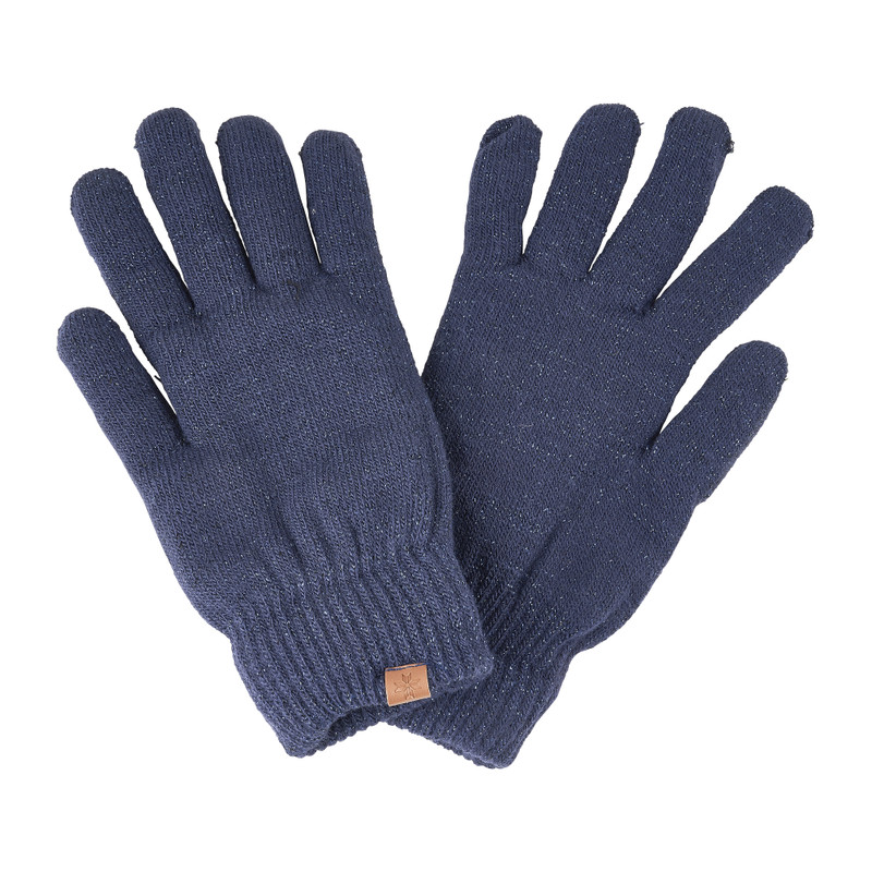 Dames handschoenen - blauw glitter