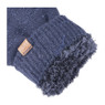 Dames handschoenen - blauw glitter