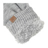 Dames handschoenen - grijs glitter