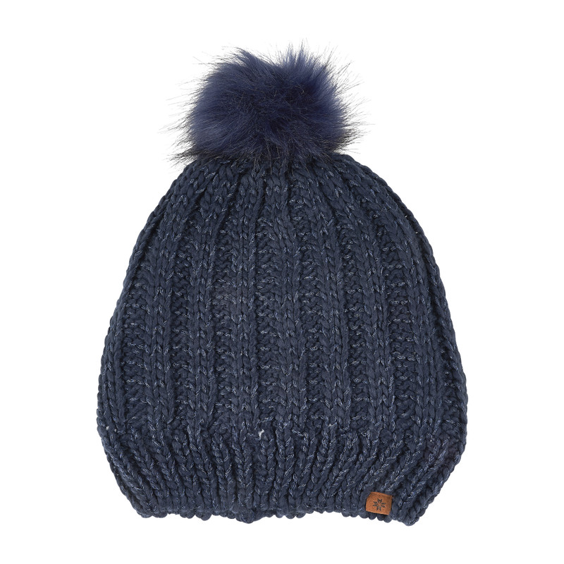 Dames skimuts - blauw glitter