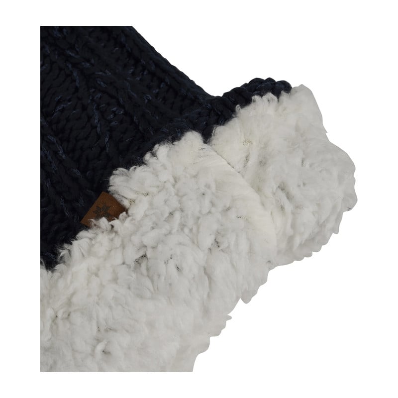 Dames skicol - blauw glitter