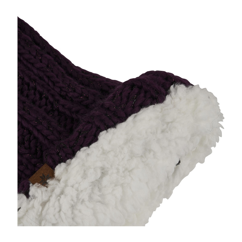 Dames skicol - rood glitter